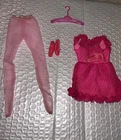 Vintage 1970s MOD Francie PINK POWER! #1762 Hot Pink Dress Shoes Tights EXC