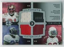 2007 Ultimate Collection Triple #13 Gore/McGahee/Edgerrin James #’d 19/50