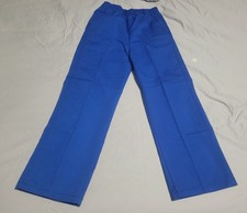 VTG 80s Blue Pants Elastic Waist Made In USA Youth Dress Pants No Tag RN 29551