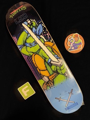 RARE Teenage Mutant Ninja Turtles Leonardo TMNT Official SNES Skateboard Deck