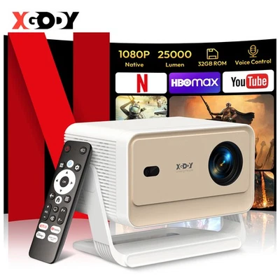 XGODY N6 Pro Mini Proyector HD WiFi6 Cine en Casa Prevención Automática de Obstáculos