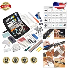 Deluxe 65pc Guitar Maintenance Kit: Pro Luthier Tools, Setup, Cleaning, All S...