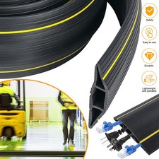 3 Cord Floor Cable Protector 2M Rubber Floor Cable Cover for Indoor Home Office