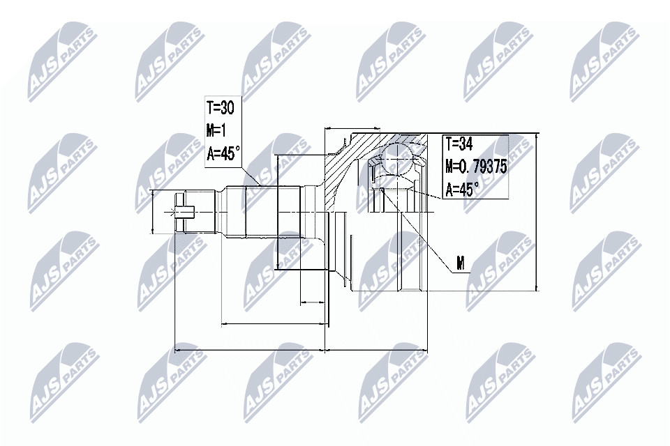N.T.Y. NPZ-HD-061.NTY Joint Kit, drive shaft for ACURA,HONDA