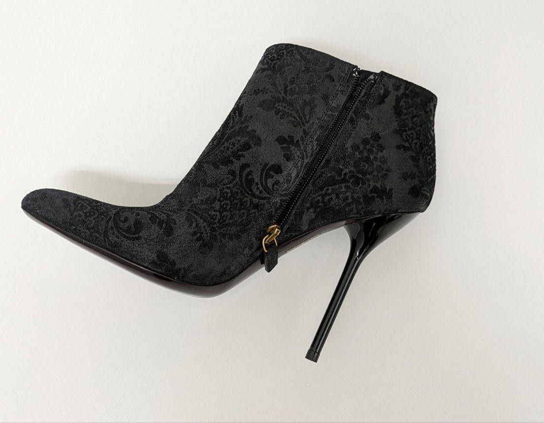 GUCCI Boots Heel Suede Black EU36/US6 107366c thumbnail 6