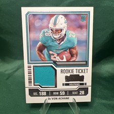 2023 Panini Contenders De'Von Achane Rookie Ticket Swatches #TS9