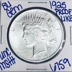 1925 BU UNCIRCULATED SILVER PEACE DOLLAR AUTHENTIC U.S. MINT FREE SHIPPING 6759