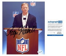 Roger Goodell AUTOGRAPH Signed NFL Football Commissioner 8x10 Photo B ACOA