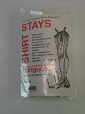 VANGUARD SHIRT STAYS IN WHITE ALL ENLISTED NCO OFFICER SERVICE- SIZE FITS ALL