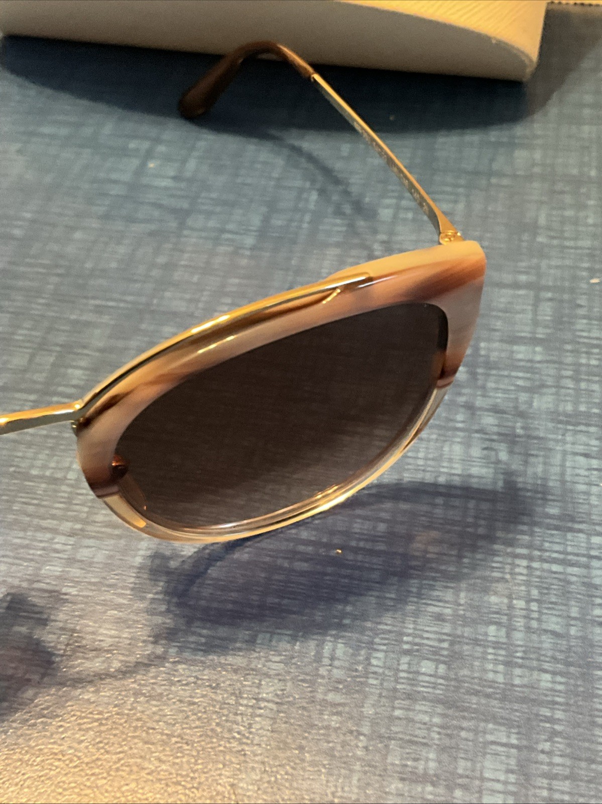 PRADA SPR 20U CONCEPTUAL Cat Eye Sunglasses 54 22 140 2N Marble Look With Case thumbnail 4