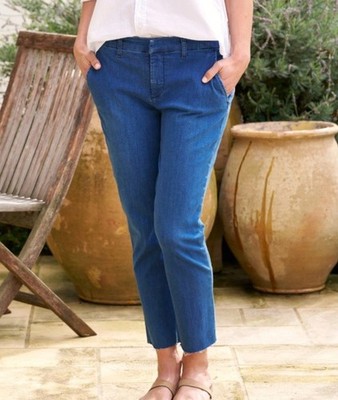 FRANK & EILEEN Wicklow Blue Denim Chino Pant Pants Size 8
