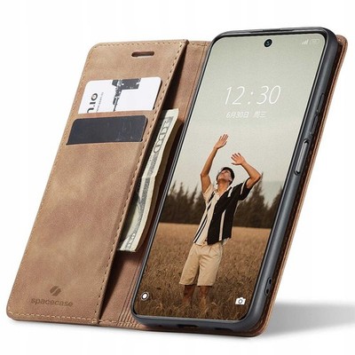 Spacecase Wallet Redmi Note 10 Pro hellbraun