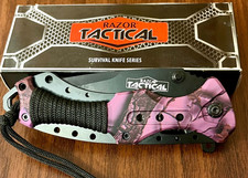 NIB Razor Tactical Folding Pocket Knife Serrated