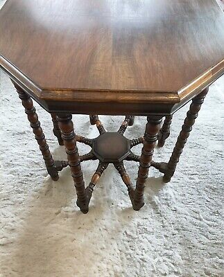 Vintage 8 legged Octogonal Spindle Legs Spider Table | eBay Vintage 8 legged Octogonal Spindle Legs Spider Table | eBay