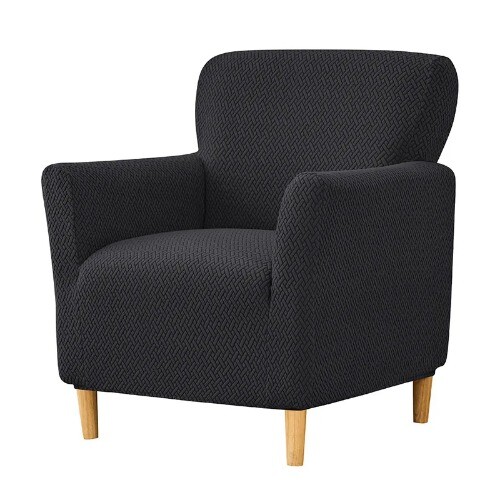 Twill Jacquard Stretch Spandex Club Armchair Slipcovers Elastic Single SofaCover - Bild 12 von 31