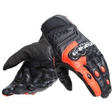 GUANTI MOTO PELLE GLOVES DAINESE CARBON 4 SHORT BLACK FLUO RED SPORTIVI TG M
