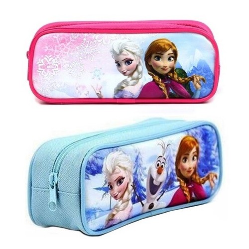 Disney Frozen Pencil Pouch Zippered Pencil Case Authentic Bag Elsa Anna Olaf - Afbeelding 1 van 5