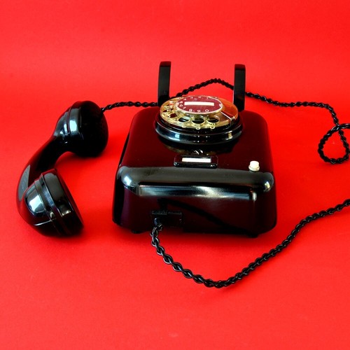 TÉLÉPHONE MURAL en bakélite avec cadran, modèle W 51, années 50 - Photo 4/4