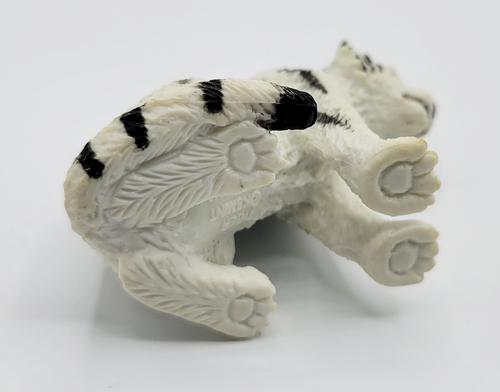 Vintage K&M International Int White Snow Tiger PVC Miniature Figurine Toy Figure - 第 4/4 張圖片