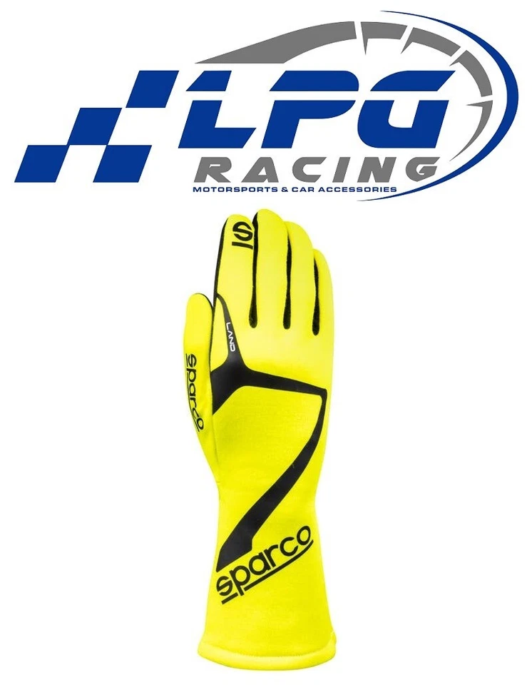 Sparco Guantes Tierra Ignífugos Amarillo Fluo 001366 Fia 8856-2018 - Sfi - Imagen 3 de 4