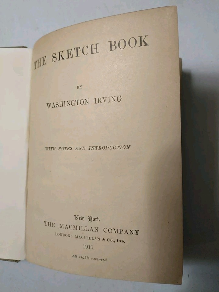 1911 IRVING'S SKETCH BOOK Washington Irving Macmillan eBay