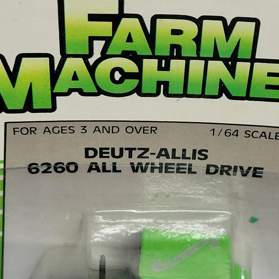 Vtg 1989 Ertl Farm Machines 1/64 Deutz-allis 6260 4wd tractor w/front sealed - Image 3 of 4