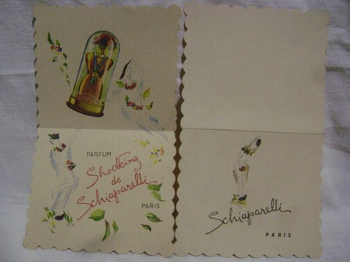 SCHIAPARELLI paris carte parfumée parfum shocking - Picture 2 of 5