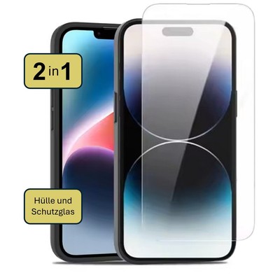 2 in 1 - Magnetische Hülle + Schutzglas für iPhone 16e / SE4 Frosted Case matt