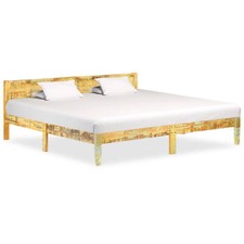 Swpsd Bed Frame Bed Base Solid Reclaimed Wood 200x200  Bedstead Base V7U8
