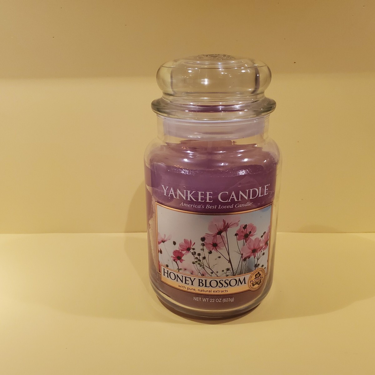YANKEE CANDLE 'Honey Blossom' 22 oz Large Jar Candle Discontinued NEW