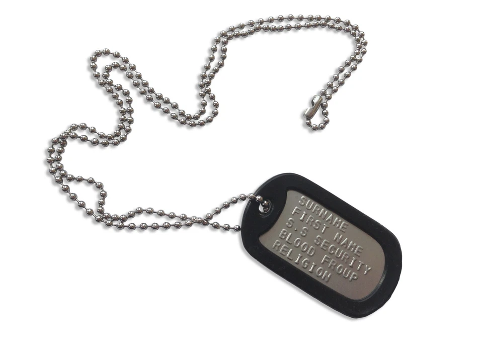 US Dog Tags Erkennungsmarken Army Hundemarke Glänzend US tags Prägung Frei ! - Bild 2 von 3