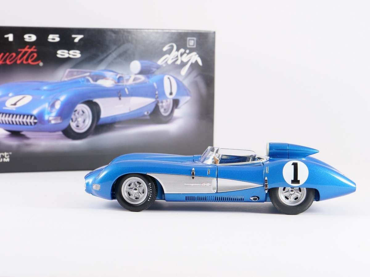 AUTOart - 【中古】AUTOart 1/18 Chevrolet corvette ss 1957 ミニカー[10][240069147590] AUTOart 1:18 Chevrolet Corvette SS built in 1957 blue 71051