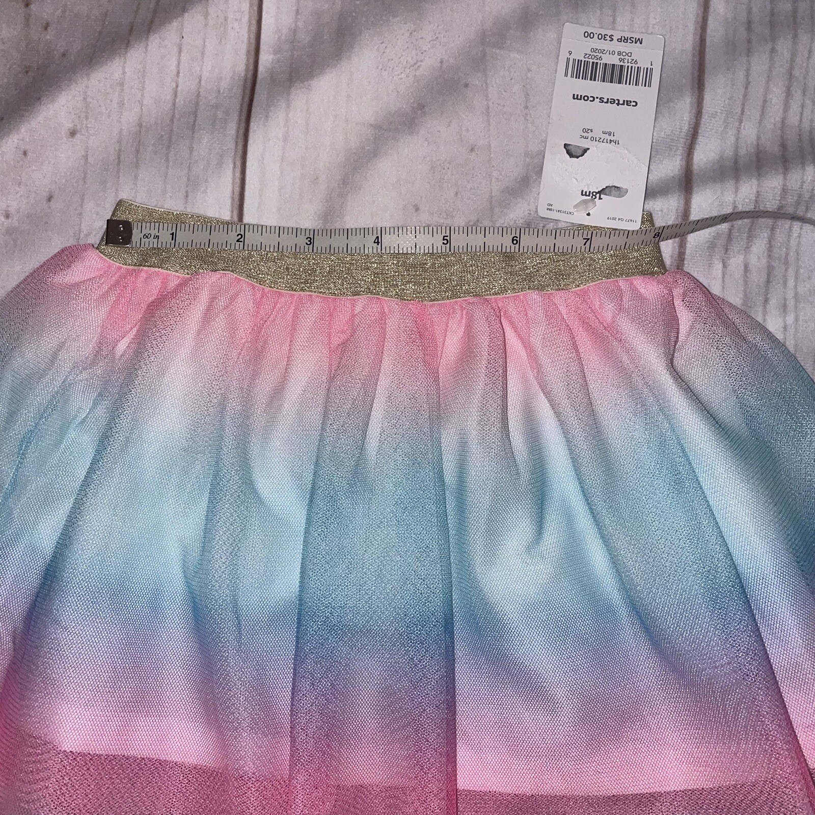 Carter’s Baby Skirt Tulle Tutu Size 18 months Pink Blue Gold Glitter eBay