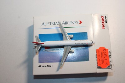 Herpa Wings 1:500 Flugzeug 508629 Airbus A321 AUSTRIAN AIRLINES 1 OVP Etikett3