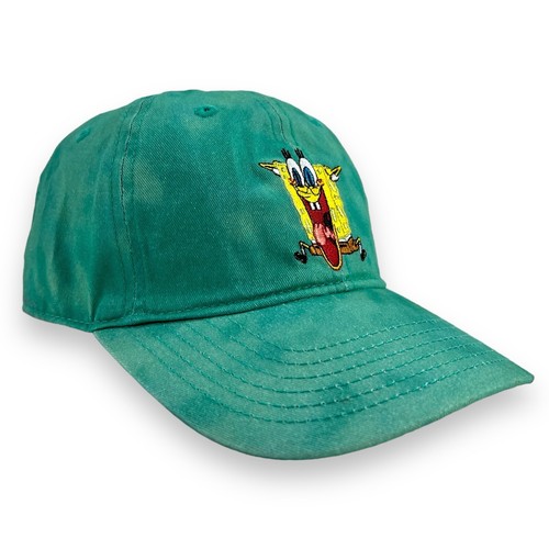 ADULT SpongeBob SquarePants Aqua Blue Tie Dye Hat Cap Adjustable Embroidered NEW - Picture 12 of 19