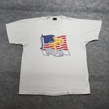 Vtg Screen Stars Best T-Shirt Men's Size Large White Coca-Cola Single Stitch