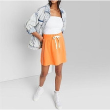 Wild Fable Womens A Line Sporty Skirt Orange Stripe Tennis A Line Size Small