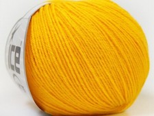 6-Skein Lot Baby Merino Yarn wool fine 6x50g/200m Yellow