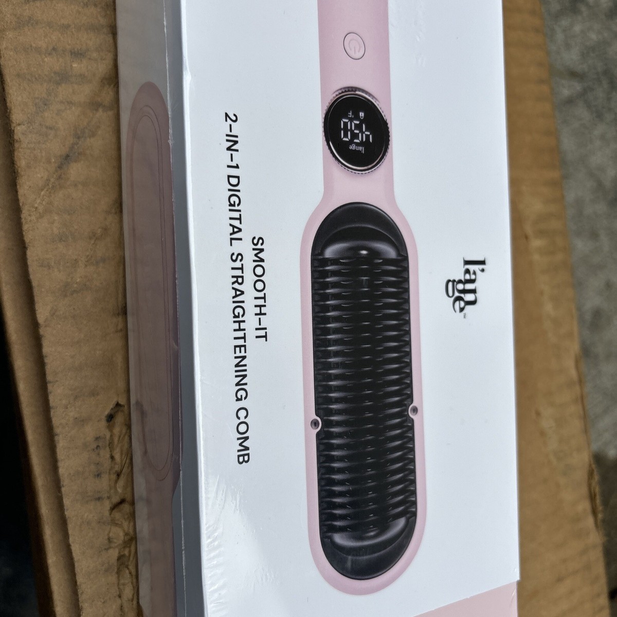 L\'ange Black and Silver 2-in-1 Digital Straightening Comb Amazon.com : L main image 2