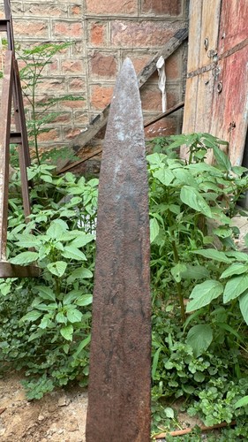 Antique Old Collectible Hand Forged Solid Iron Mughal Dagger Katar Talwar Sword - Picture 4 of 11