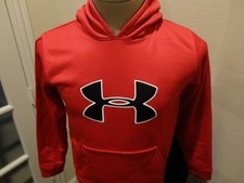 Red Under Armour New wo Tags Hooded Hoodie Sweatshirt Youth M Excellent