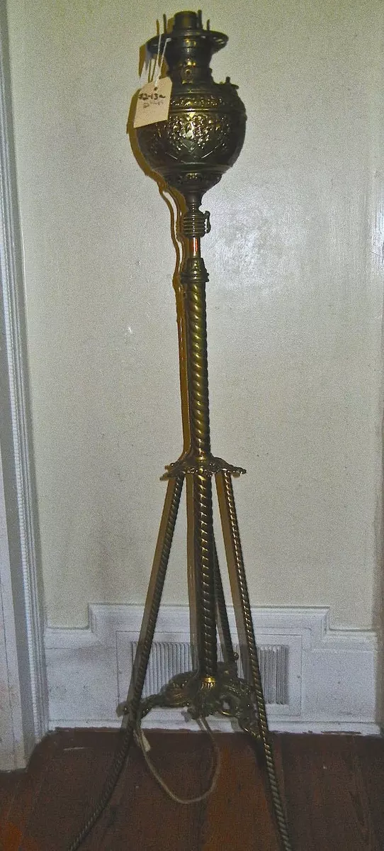 Antique brass piano floor lamp deals