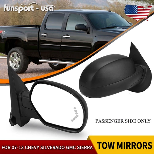 Power Heated Right Side Mirror for 2007- 2013 Chevy Silverado Sierra 1500 2500HD