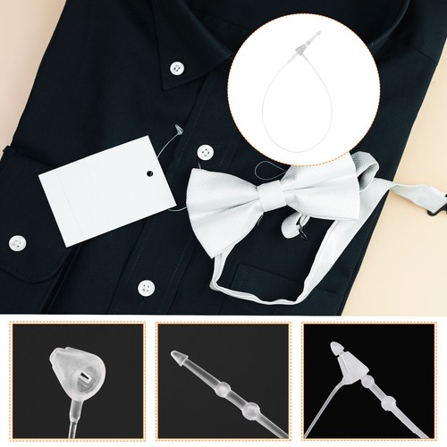 5000pcs Plastic Tag Ties Fastener 9" Security Loop Tie Pins Clear - Picture 3 of 5