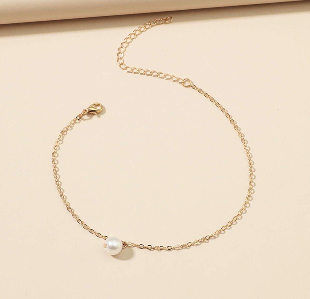 Woman Anklet bracelet   -material Alloy Style -pearl