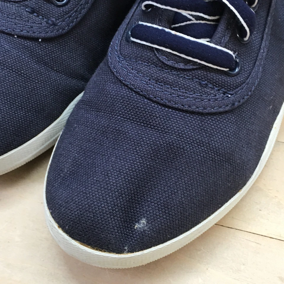 Zapatilla deportiva Cabin Creek para mujer 7M azul punta redonda con cordones informal cómoda lona Foto 4 de 4