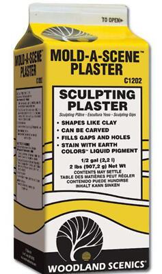 Woodland Scenics C1202 N/HO Mold-A-Scene Plaster 1/2 Gallon Train Scenery - Box
