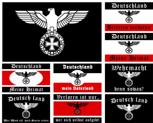 Germany Historical Flag - Deutsches Wehrmacht, Deutschland, Meine Heimat - Sizes - 第 1/17 張圖片