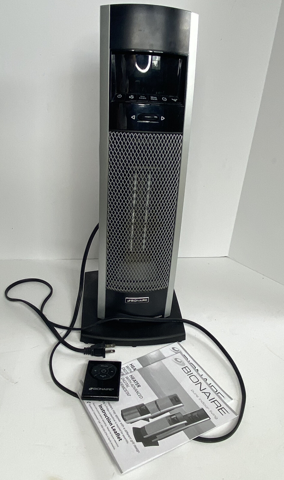 Bionaire BCH9212 Ceramic Tower Oscillating Heater 20 Black w/ Remote  Control - Shopping.com