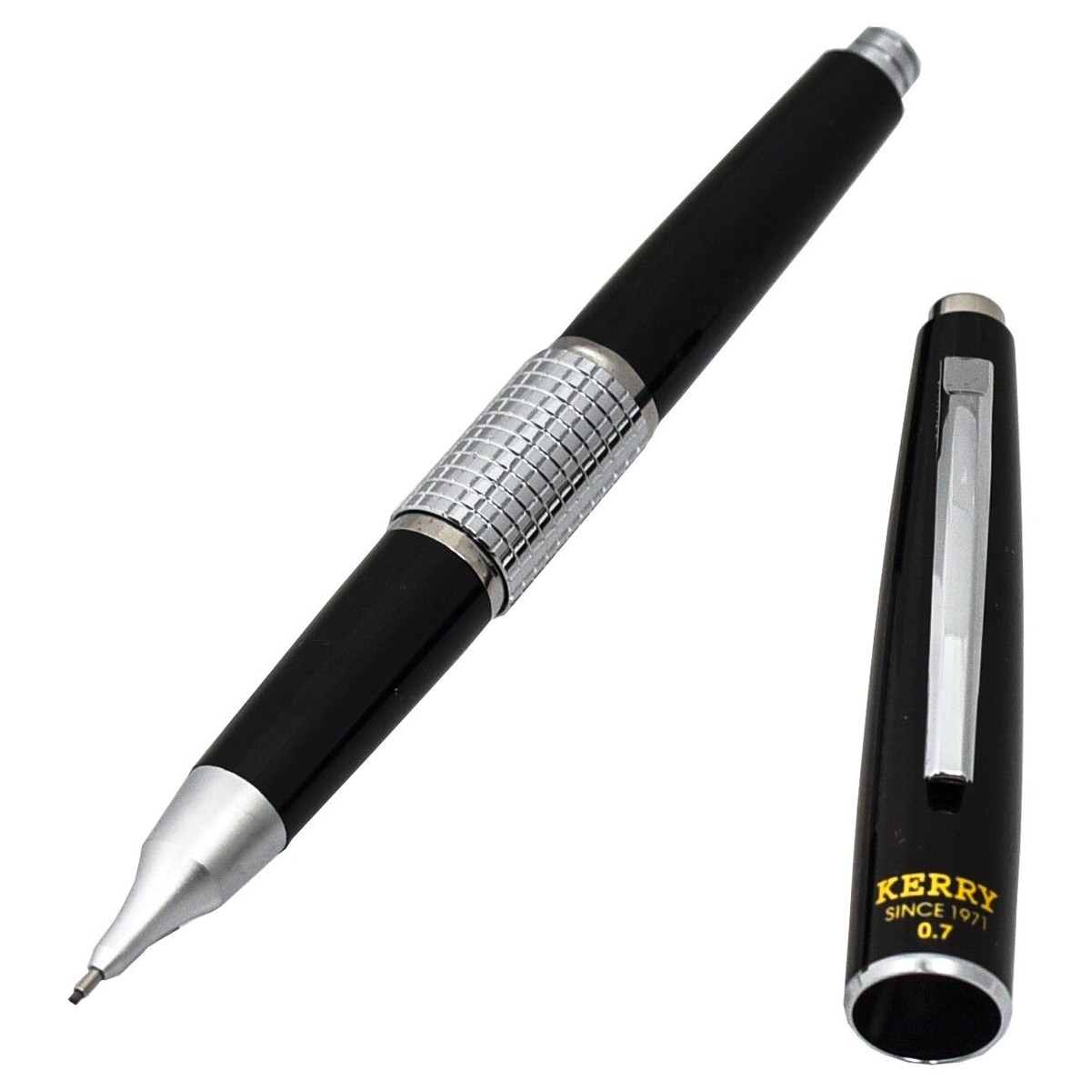 Pentel P1037A Sharp Kerry Premium Mechanical Pencil, 0.7mm, Black